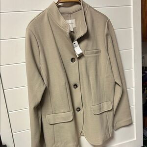 Banana Republic Taupe Button-Up Coat